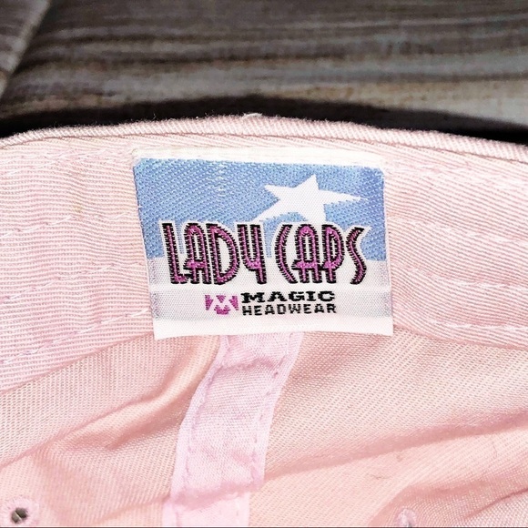 Lady Caps by Magic Headwear Adjustable Hat Pink with Rhinestones - Picture 4 of 6